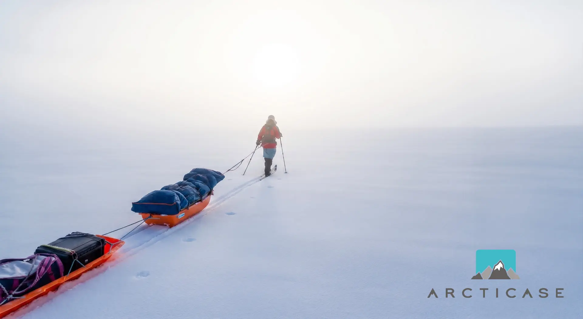 Arcticase-koffert på ekspedisjon over Grønlandsisen